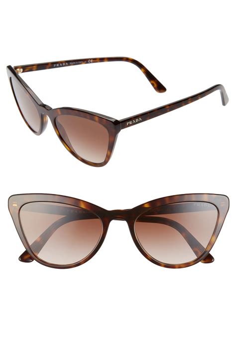 prada rectangle cateye sunglasses|56mm cat eye sunglasses Prada.